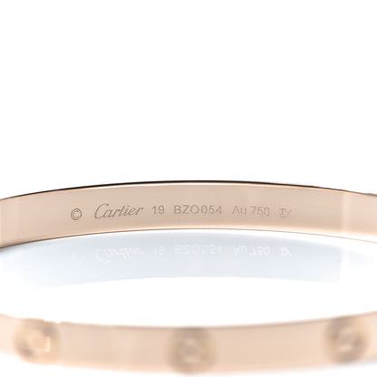 Cartier 18K Pink Gold LOVE Bracelet 19 5 of 7