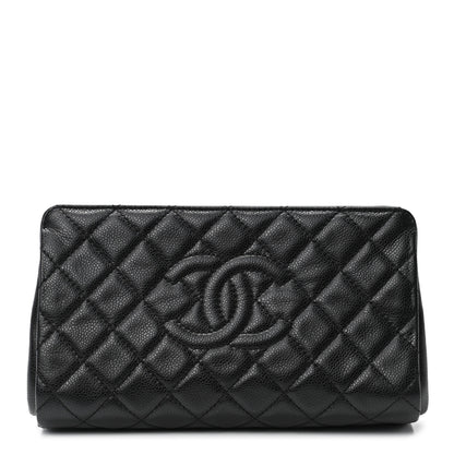 Chanel Caviar Quilted CC Clutch Black 1 of 8