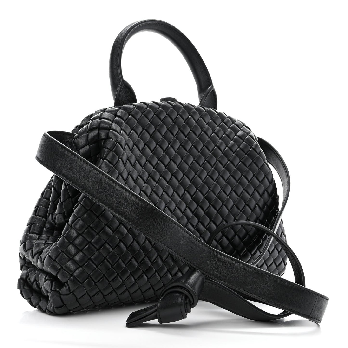 Nappa Intrecciato Small Padded The Handle Black