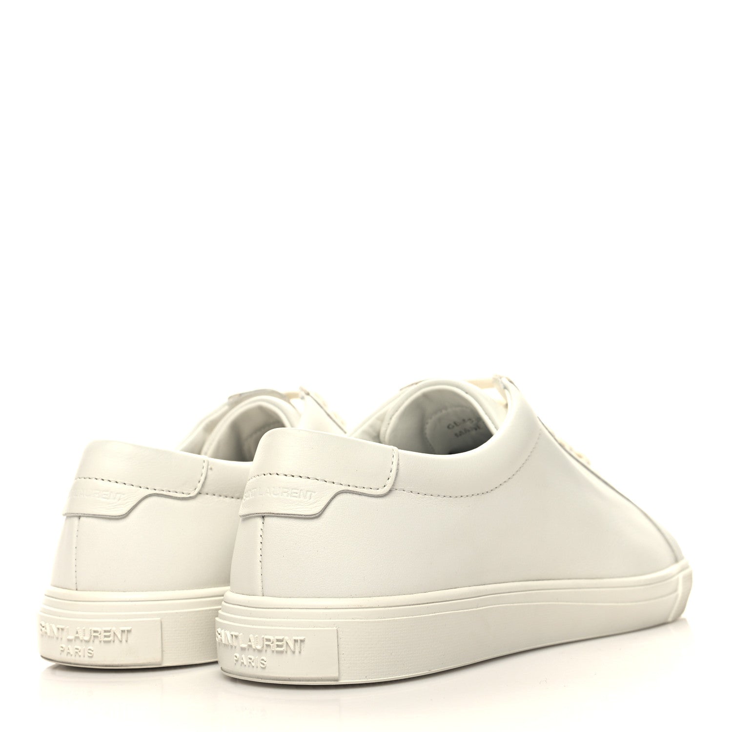 Saint Laurent Calfskin Andy Low Top Sneakers 39.5 Blanc Optique 4 of 8
