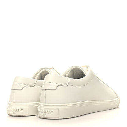 Saint Laurent Calfskin Andy Low Top Sneakers 39.5 Blanc Optique 4 of 8