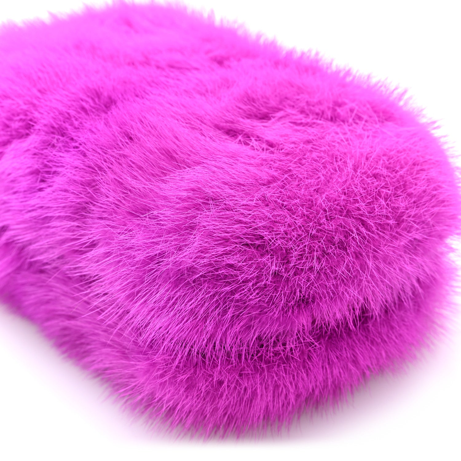 Alexander McQueen Mink Fur Britannia Skull Box Clutch Fuchsia 9 of 9
