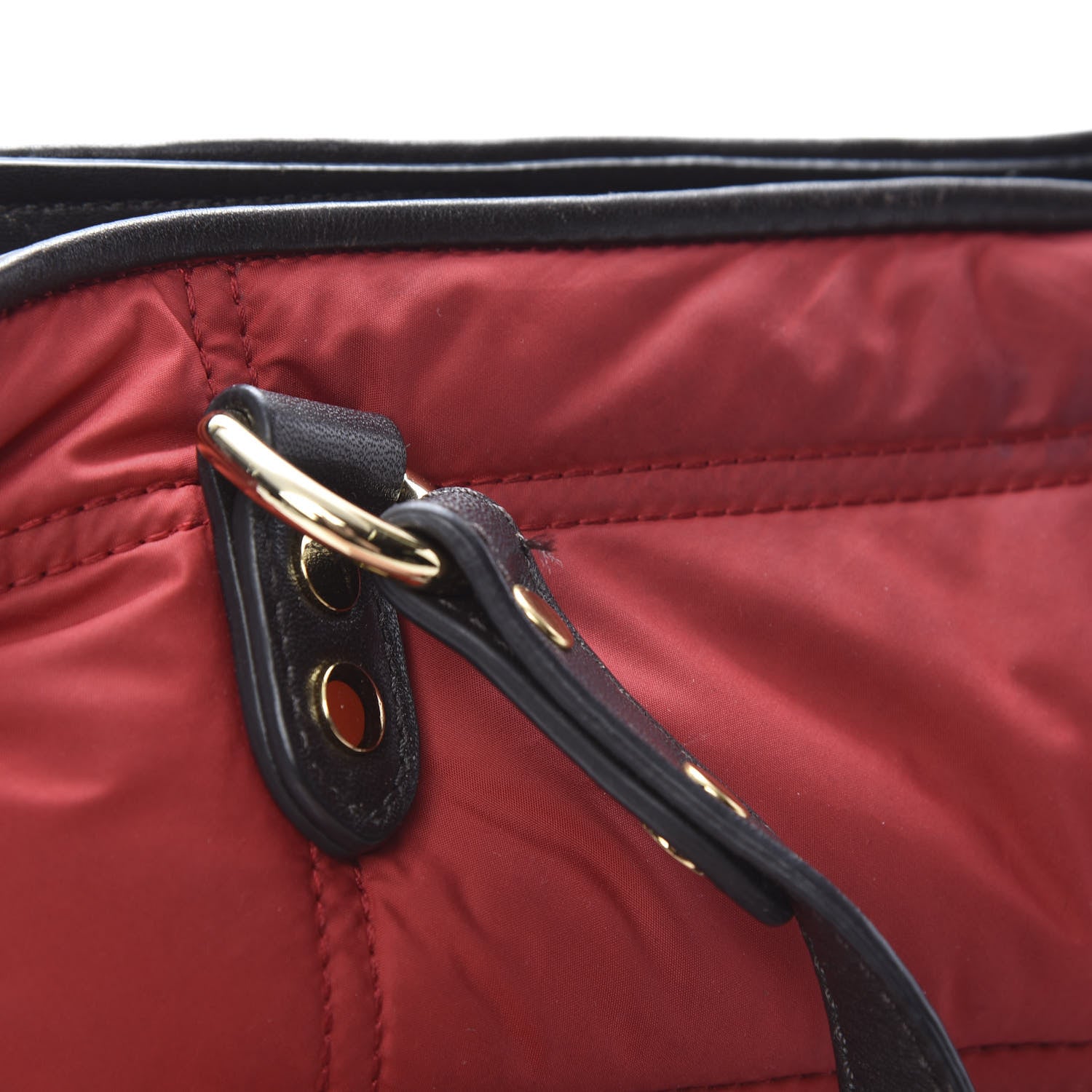 Burberry Nylon Quilted Tote Red 18 of 19