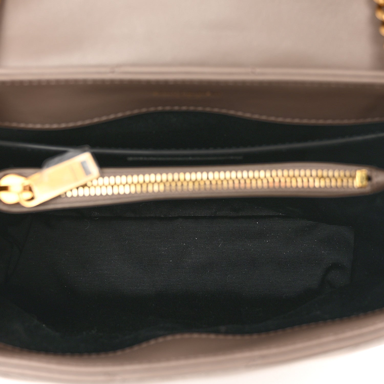 Saint Laurent Calfskin Y Quilted Monogram Small Loulou Chain Satchel Taupe 6 of 11
