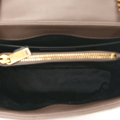 Saint Laurent Calfskin Y Quilted Monogram Small Loulou Chain Satchel Taupe 6 of 11