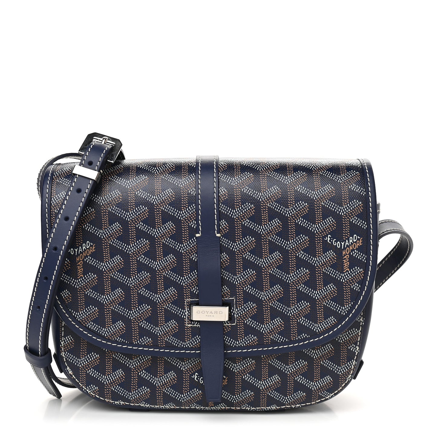Goyardine Belvedere II PM Messenger Bag Navy