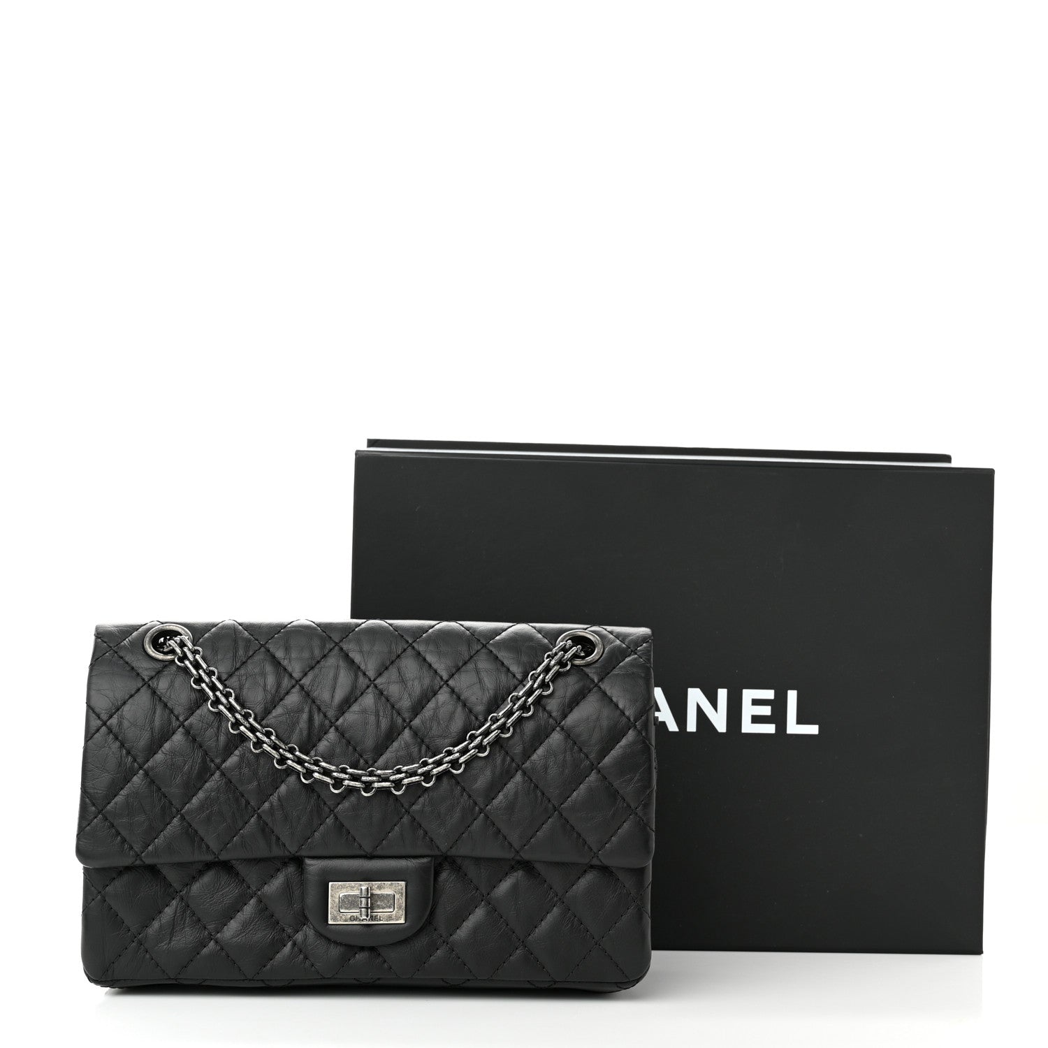 Chanel Aged Calfskin Quilted 2.55 Reissue 225 Flap Black 11 of 11