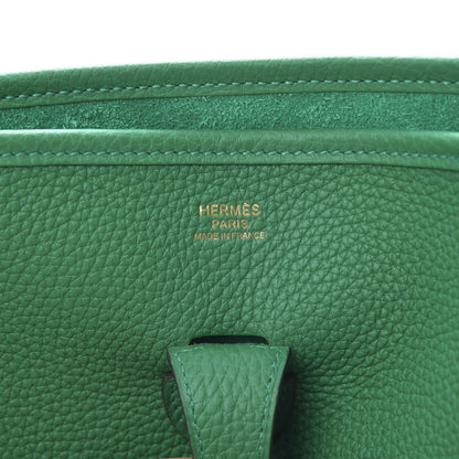 Hermes Taurillon Clemence Evelyne III PM Vert Vertigo 7 of 11