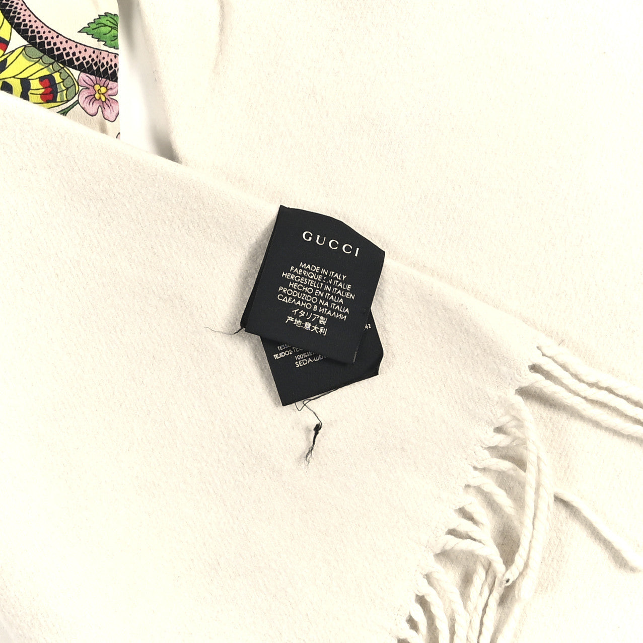 Gucci Cashmere Flora Pocket Scarf Ivory Multicolor 3 of 3