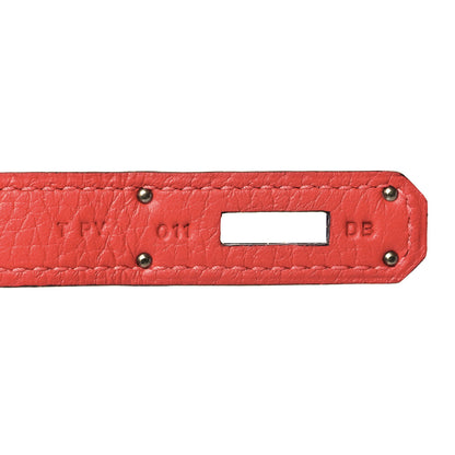 Hermes Taurillon Clemence Jypsiere 28 Rouge Pivoine 6 of 10