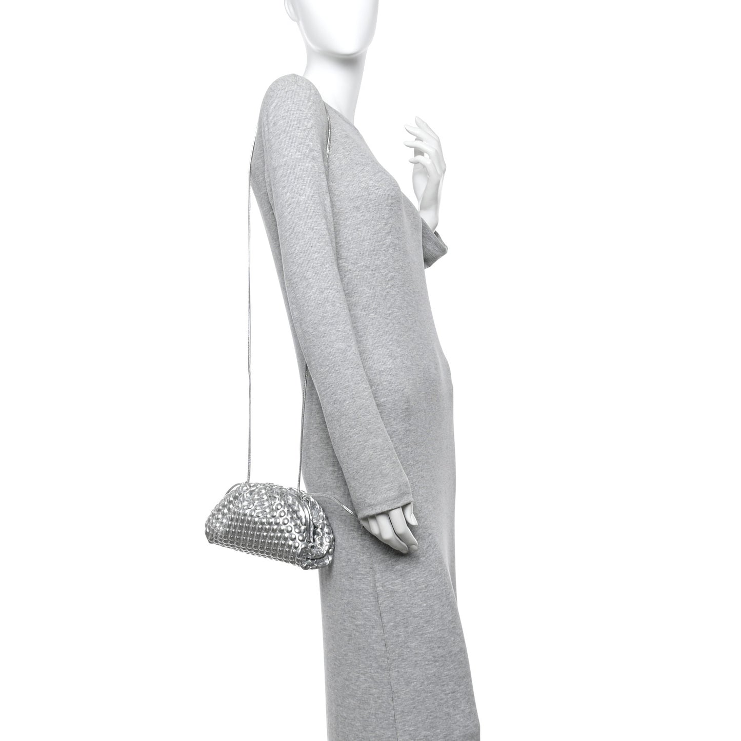 Metallic Fabric Bubble Wrap The Mini Pouch Silver