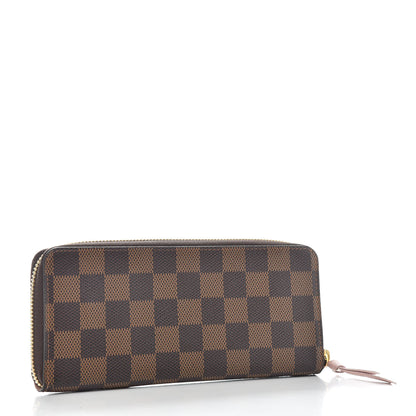 Louis Vuitton Damier Ebene Clemence Wallet Rose Ballerine 3 of 6