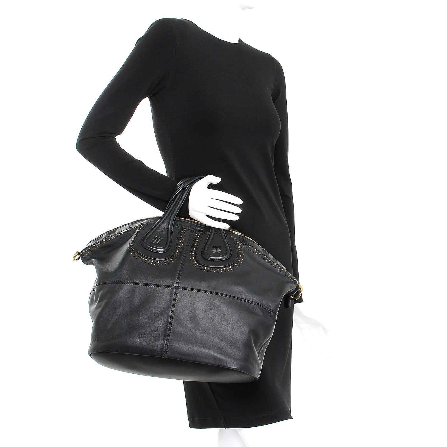 Givenchy Lambskin Studded Medium Nightingale Black 3 of 10