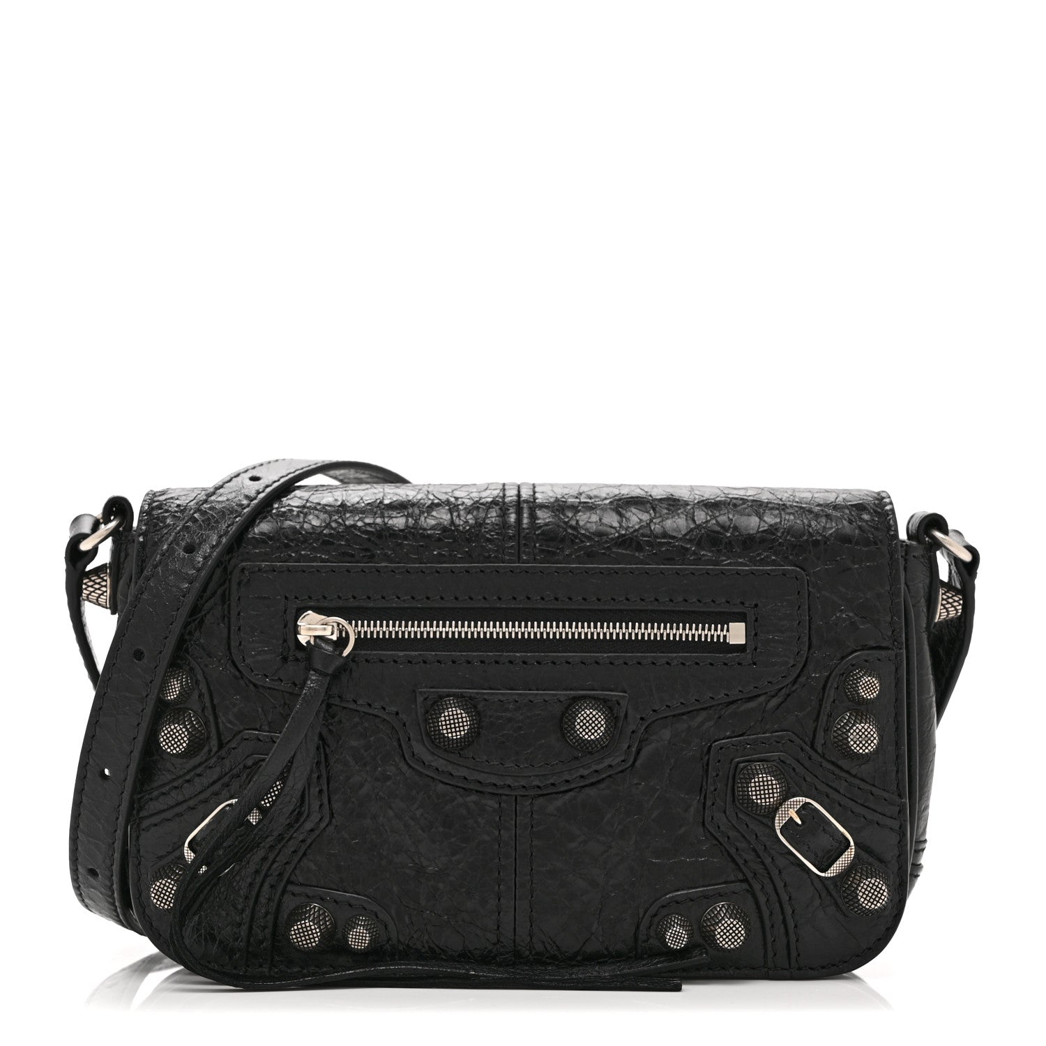 Balenciaga Agneau Arena Silver XS Le Cagole Flap Bag Black 1 of 11
