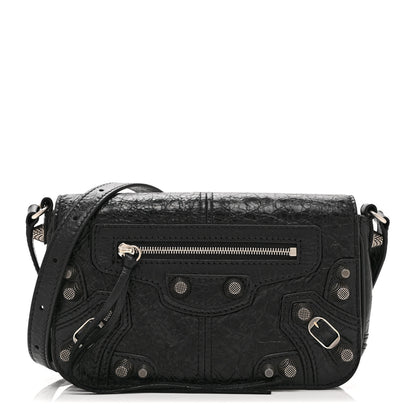 Balenciaga Agneau Arena Silver XS Le Cagole Flap Bag Black 1 of 11