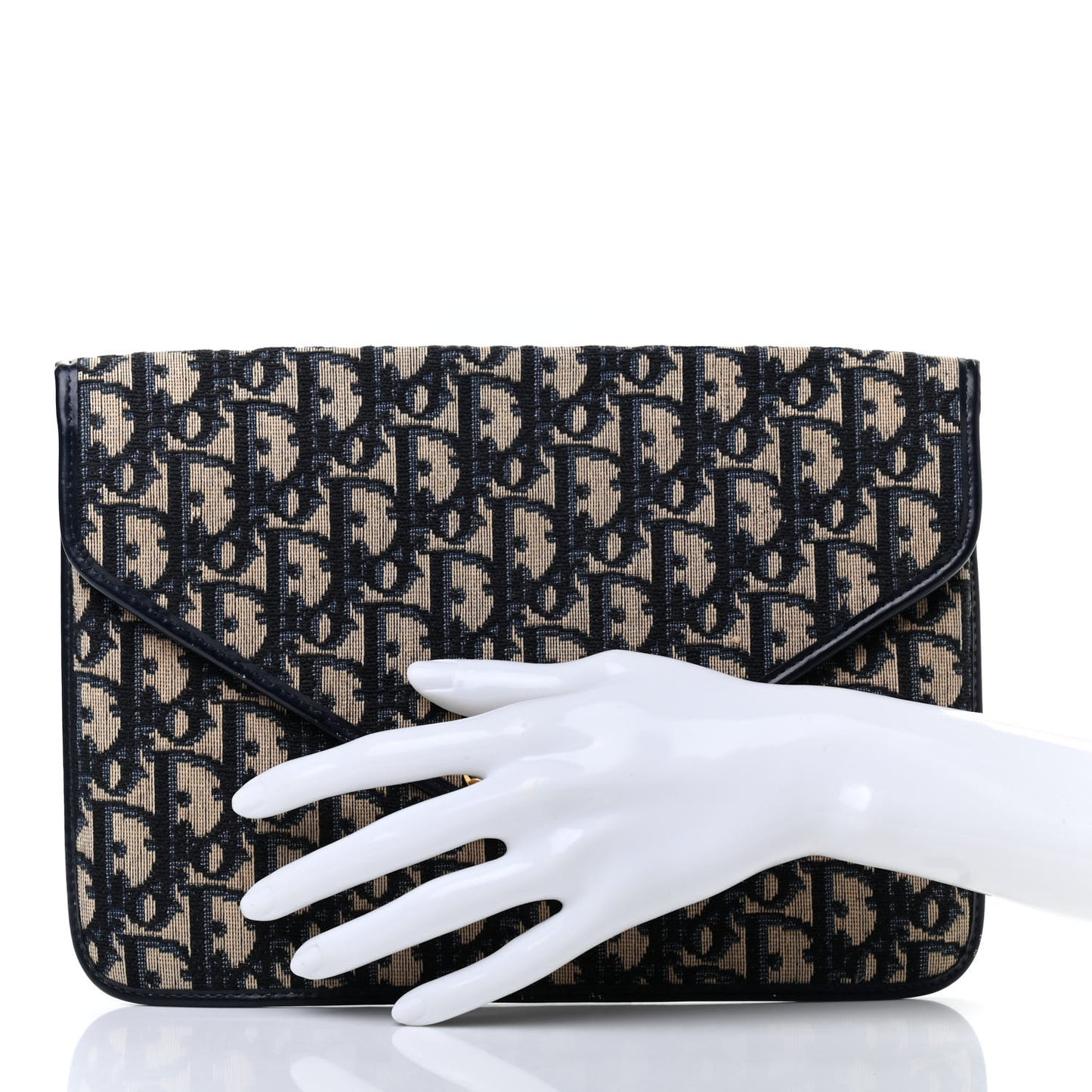 Monogram Envelope Flap Clutch Blue