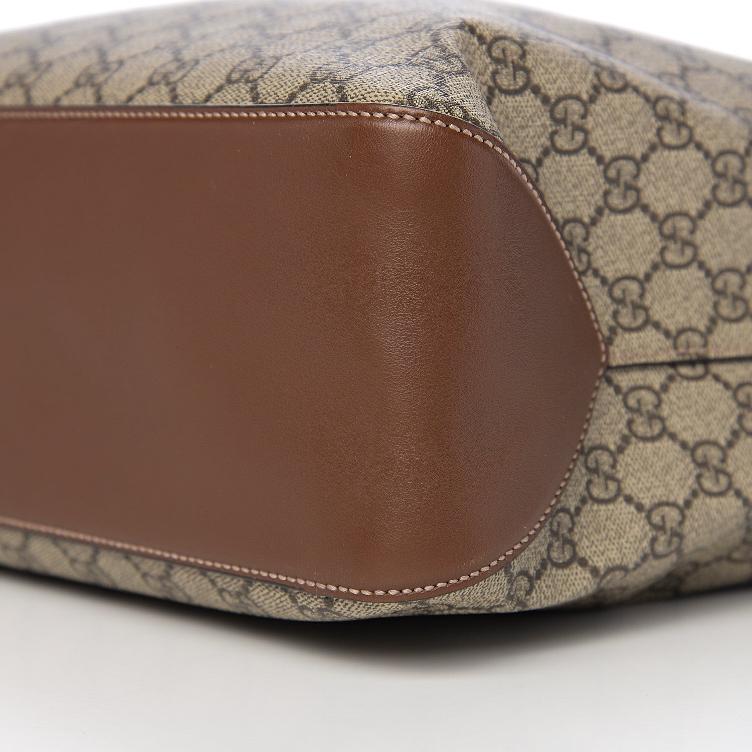 Gucci GG Supreme Monogram Large Linea A Hobo Light Brown 9 of 10