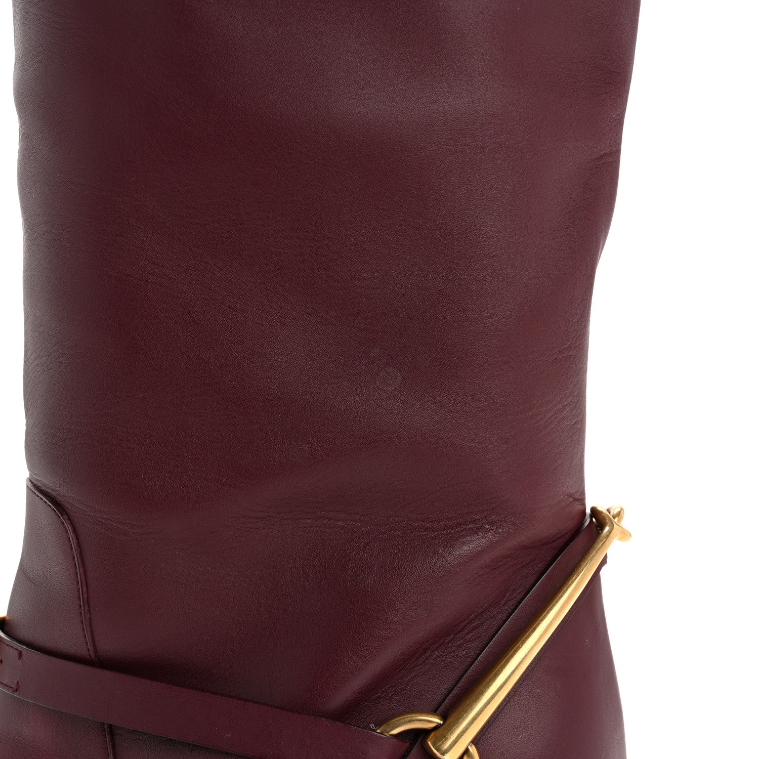 Gucci Calfskin Lifford Knee High Boots 40 Classic Burgundy 15 of 16