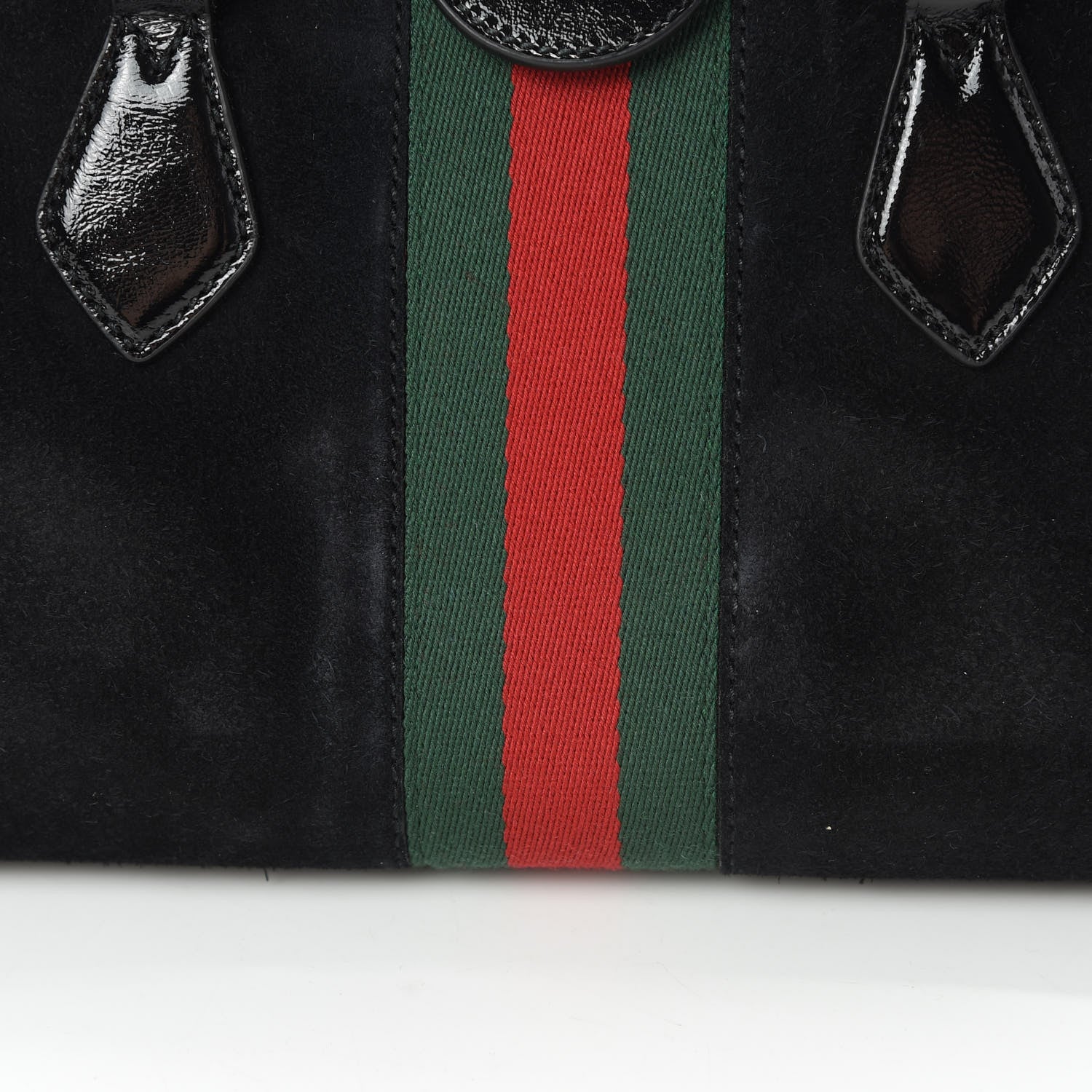 Gucci Suede Patent GG Web Medium Ophidia Boston Black 12 of 12