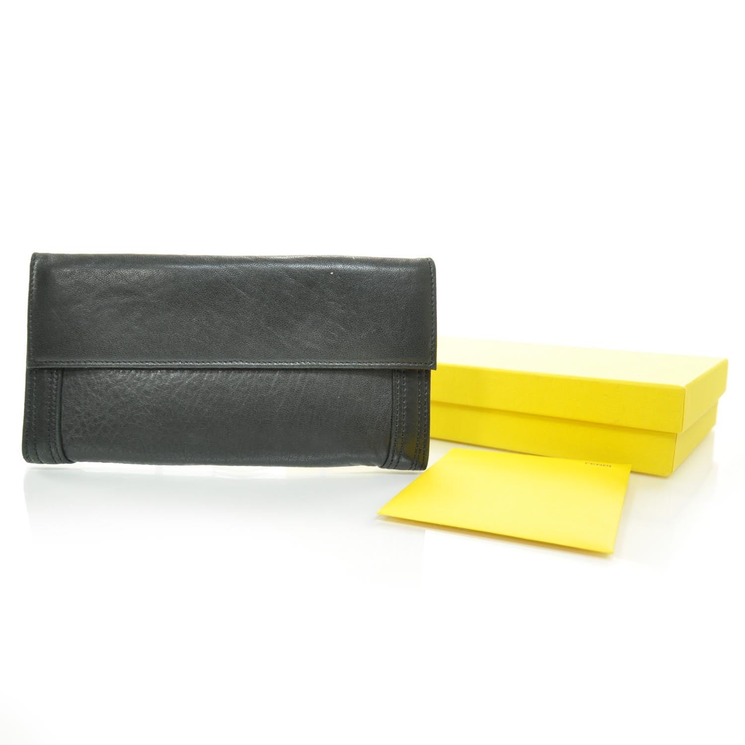 Fendi Nappa Nuvolata Spy Continental Wallet Black 2 of 9