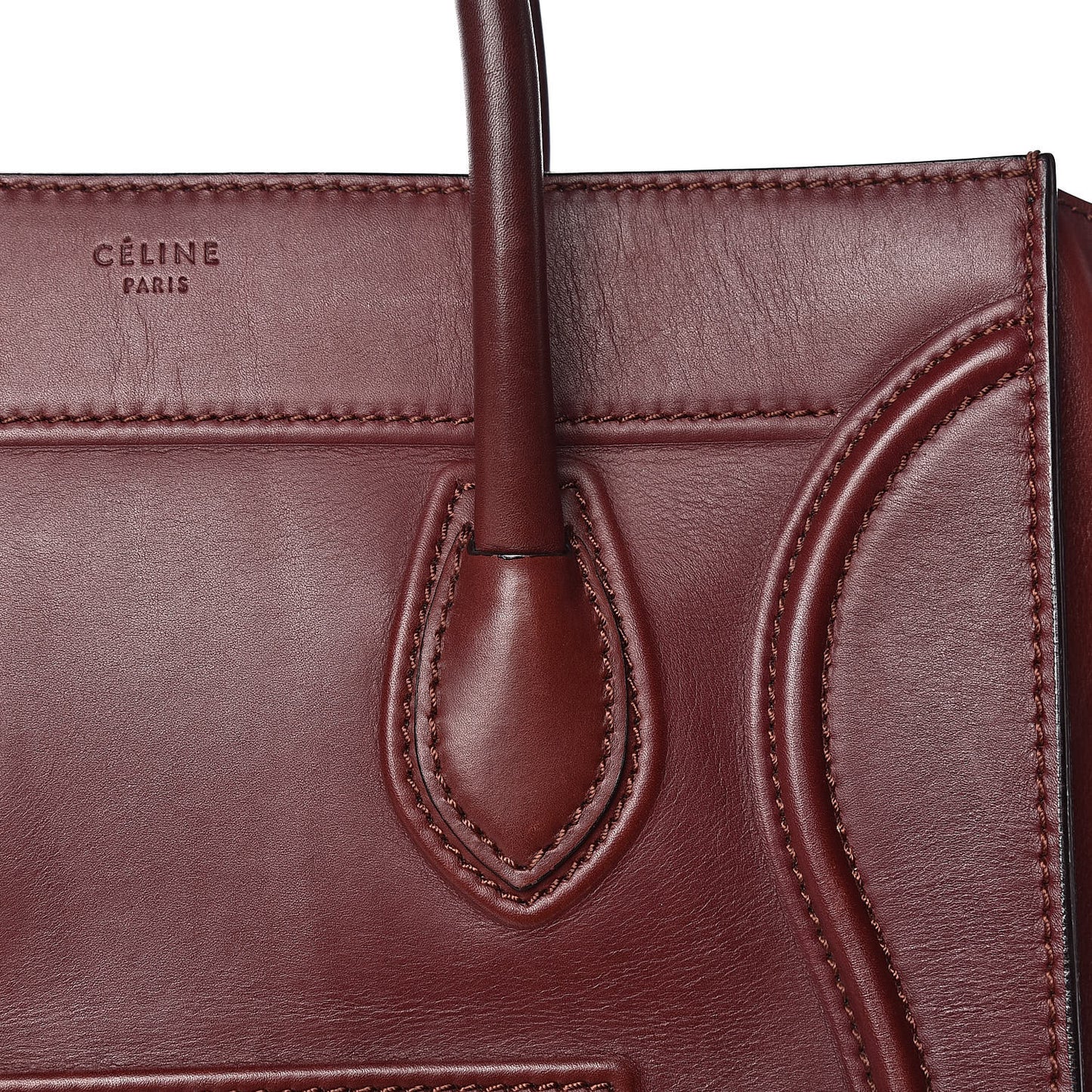 Natural Calfskin Medium Phantom Luggage Burgundy