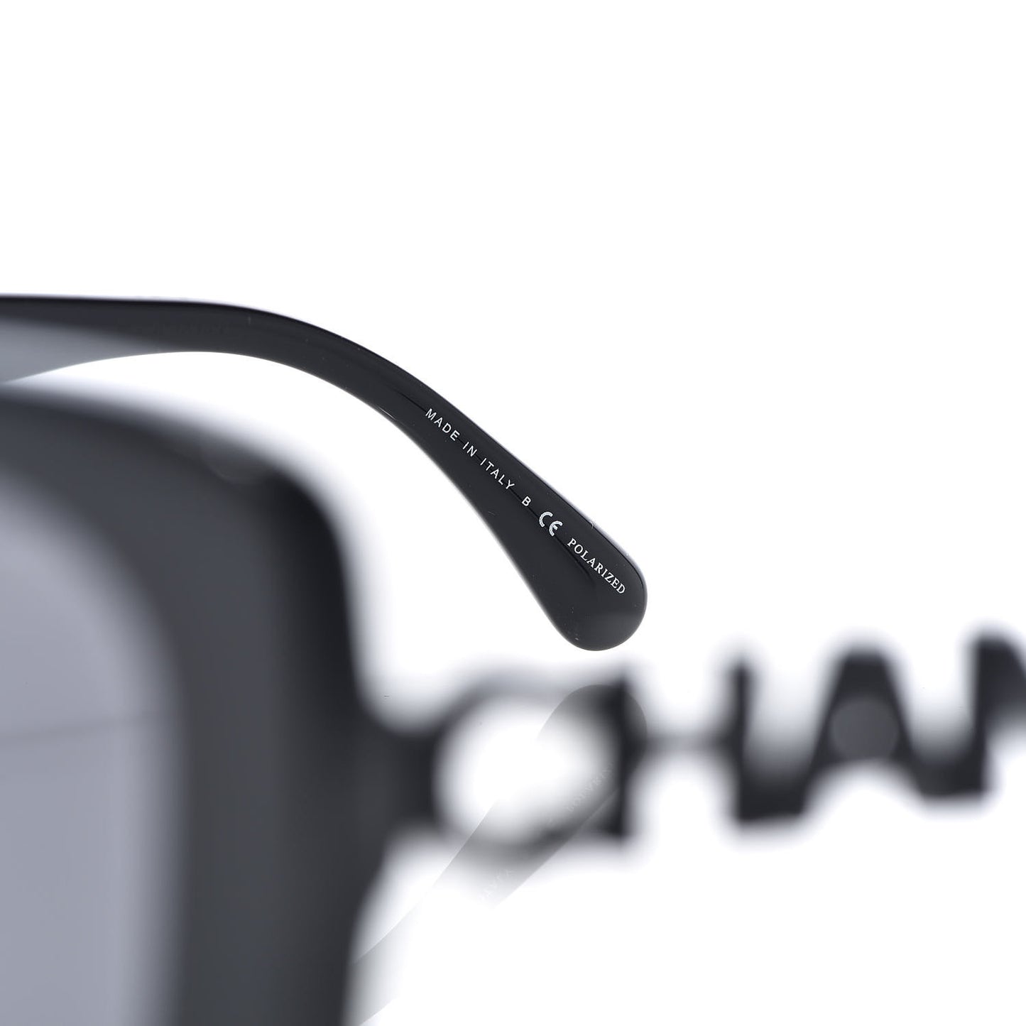 Acetate Strass Polarized Square Sunglasses 5422-B Black