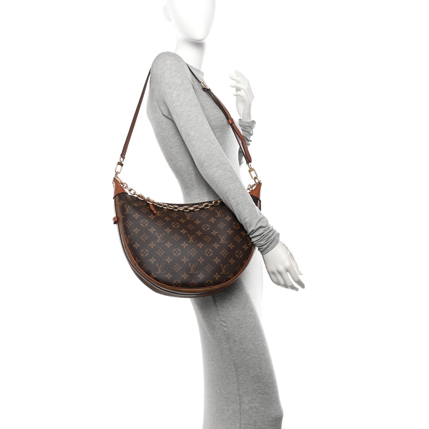 Reverse Monogram Loop Hobo