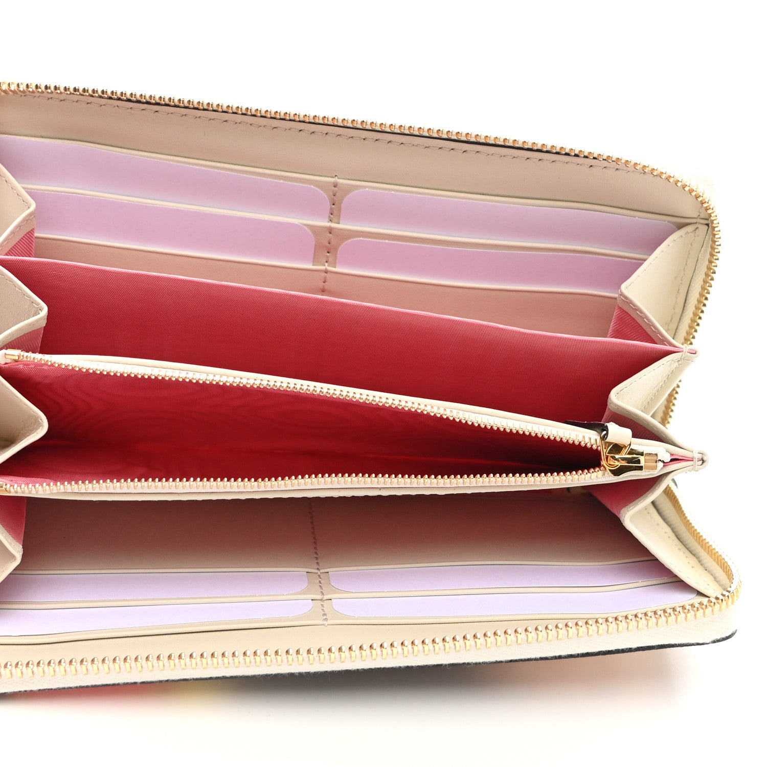 Gucci GG Supreme Monogram Les Pommes Zip Around Wallet Beige Multicolor Mystic White 5 of 9