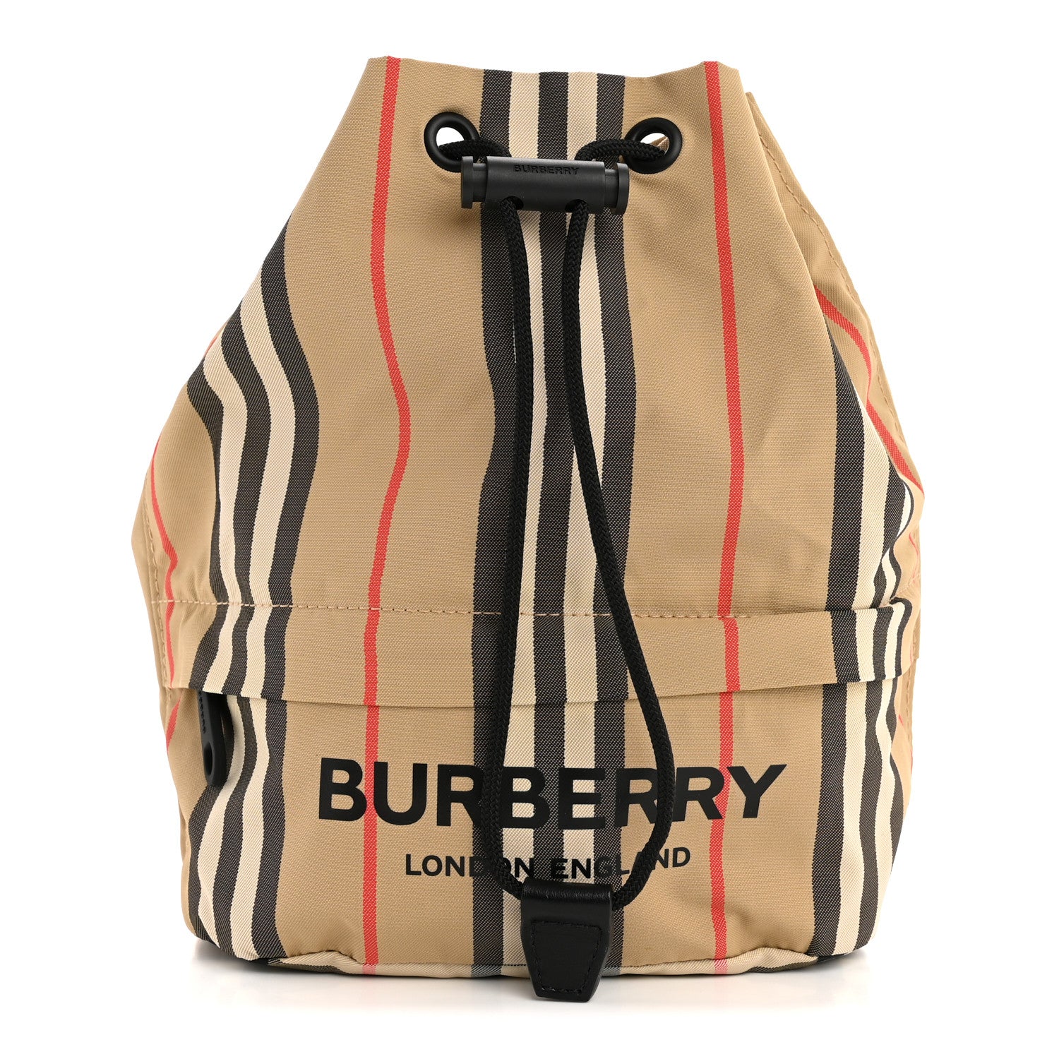 Burberry Econyl Icon Stripe Phoebe Drawcord Pouch Archive Beige 1 of 8