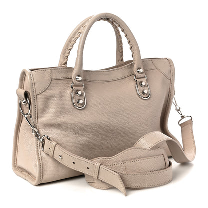 Balenciaga Chevre Silver Metallic Edge S City Beige Praline 3 of 10