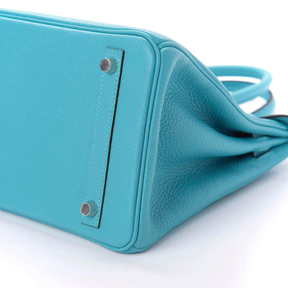 Hermes Taurillon Clemence Birkin 30 Bleu Saint Cyr 7 of 10