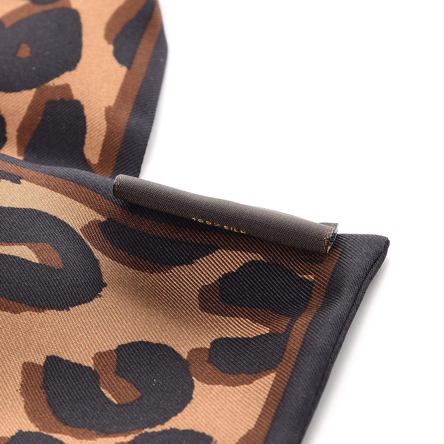 Louis Vuitton Silk Leopard Bandeau Scarf Marron 5 of 5