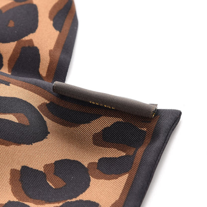 Louis Vuitton Silk Leopard Bandeau Scarf Marron 5 of 5
