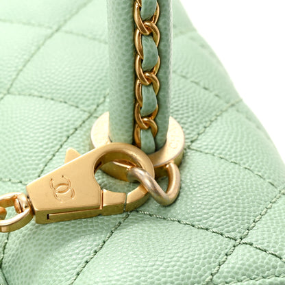 Chanel Caviar Quilted Small Coco Chain Handle Flap Light Green 12 of 12
