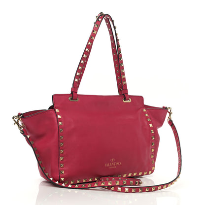 Valentino Garavani Vitello Small Rockstud Tote Cyclamin 3 of 14