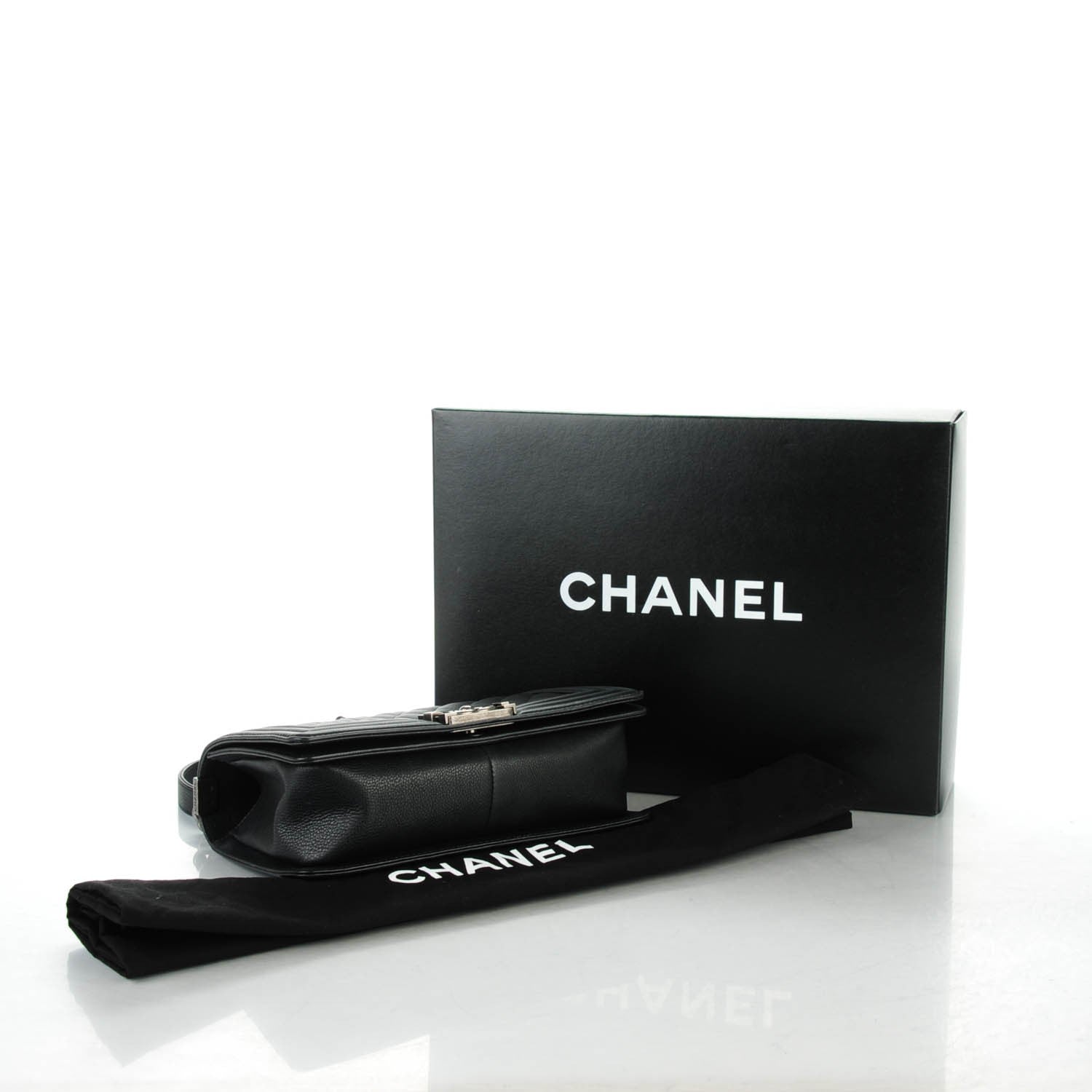 Chanel Calfskin Quilted Medium Boy Flap Black 4 of 7