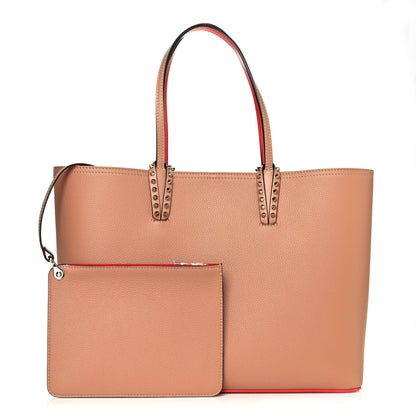 Christian Louboutin Calfskin Spikes East West Cabata Tote Nude 1 of 12