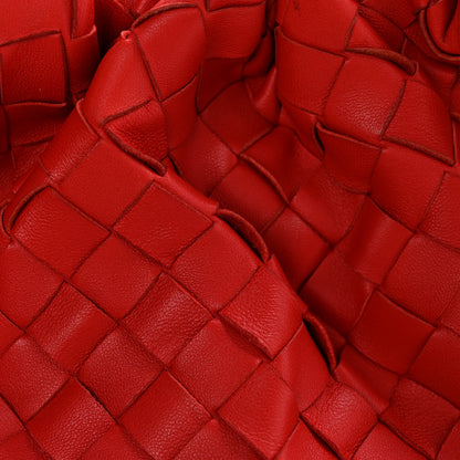 Bottega Veneta Nappa Maxi Intrecciato The Pouch Oversized Clutch Bright Red 9 of 10