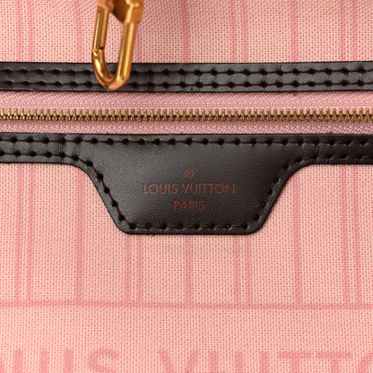 Louis Vuitton Damier Ebene Neo Neverfull MM Rose Ballerine 7 of 14