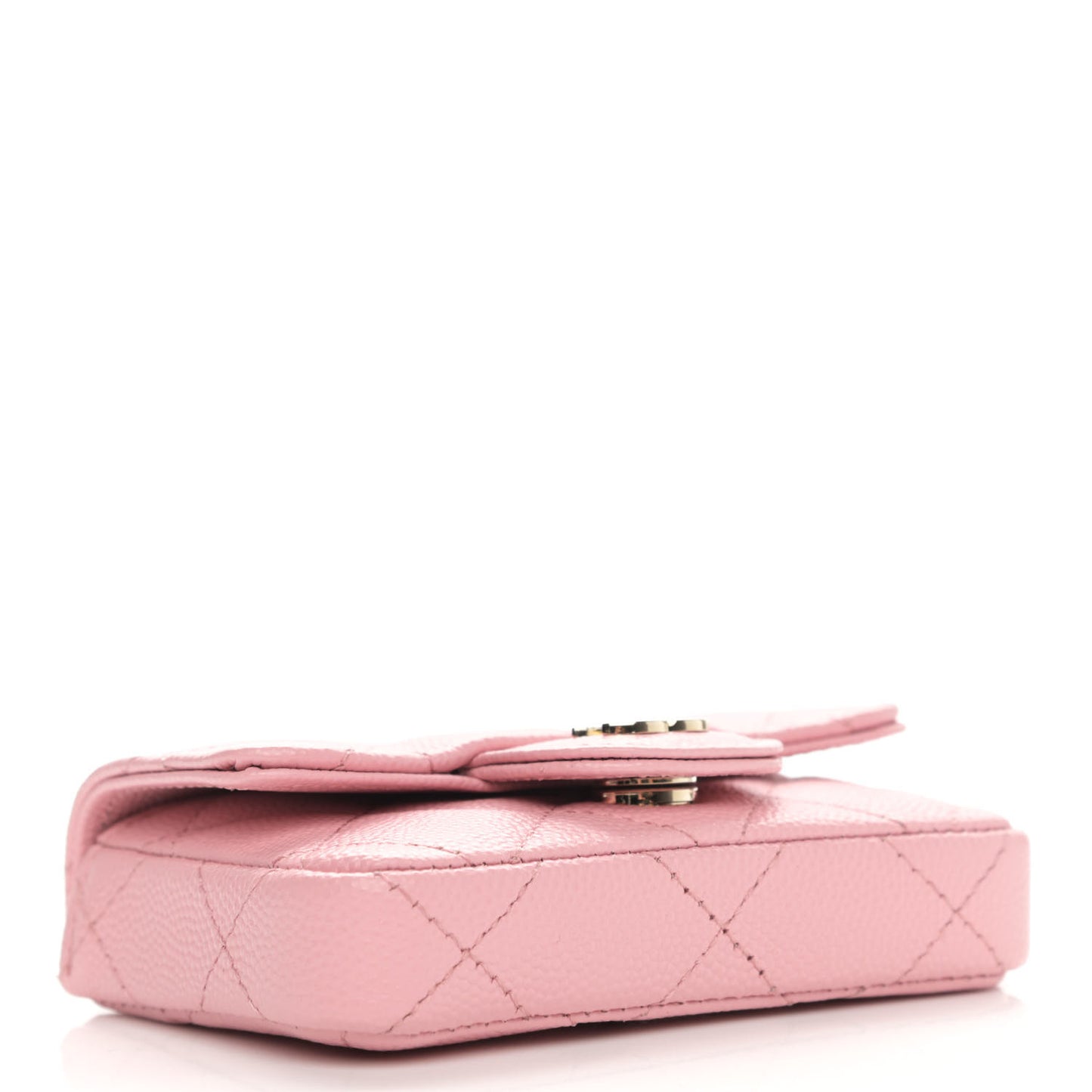 Caviar Quilted Mini Chain Belt Bag Light Pink