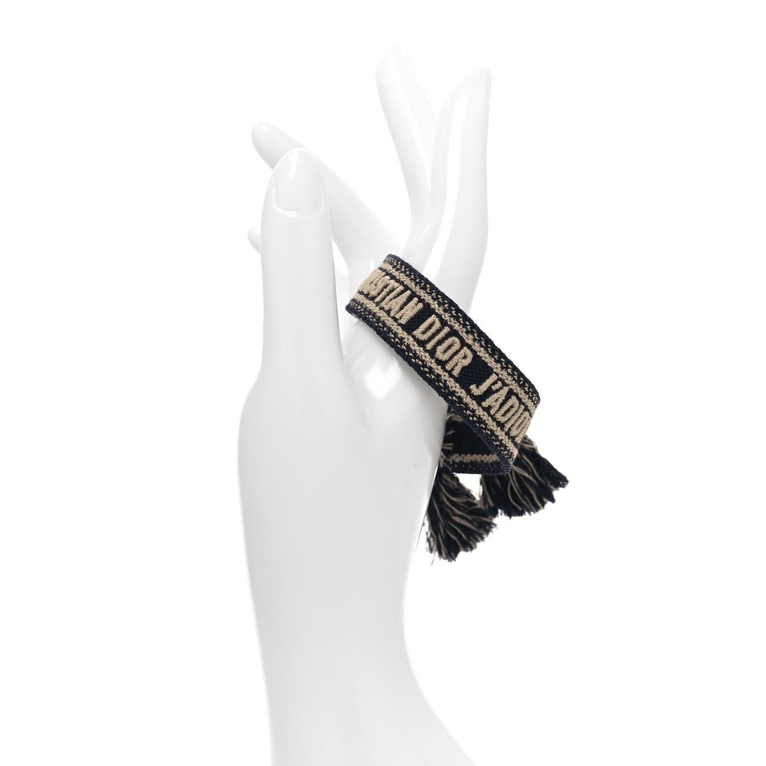 Christian Dior Woven Cotton J'Adior Friendship Bracelet Navy 2 of 3
