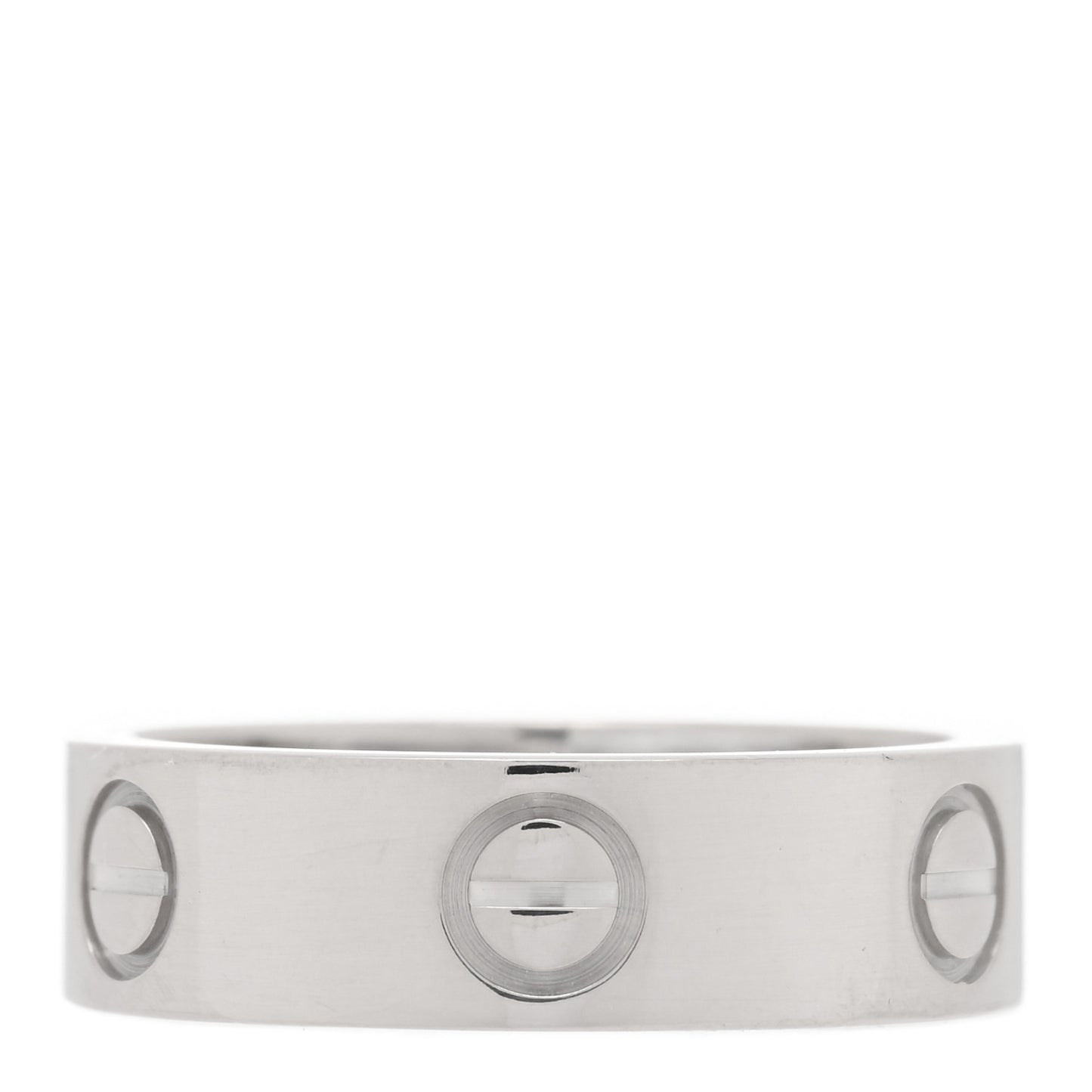 18K White Gold 5.5mm LOVE Ring 52 6