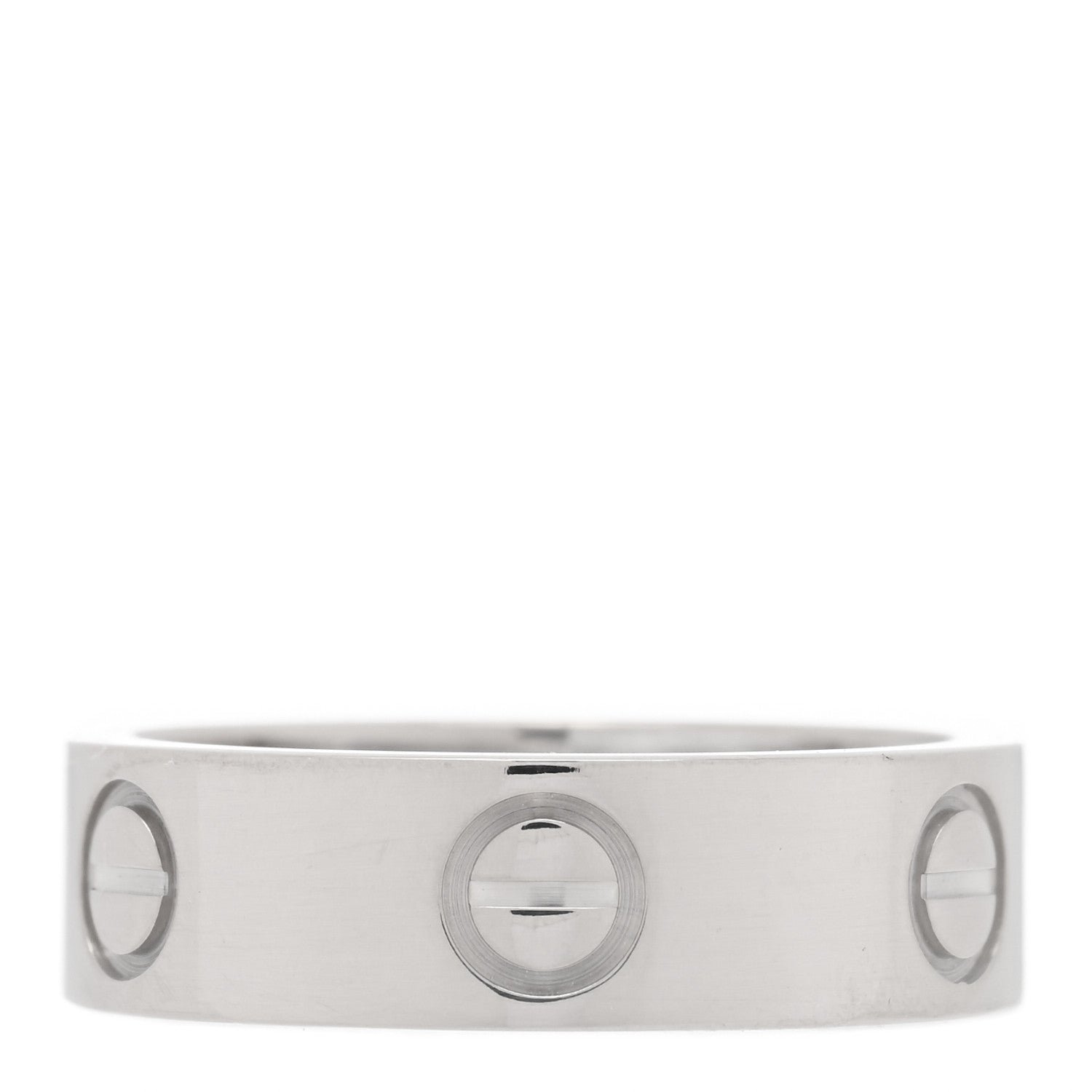 Cartier 18K White Gold 5.5mm LOVE Ring 52 6 1 of 4