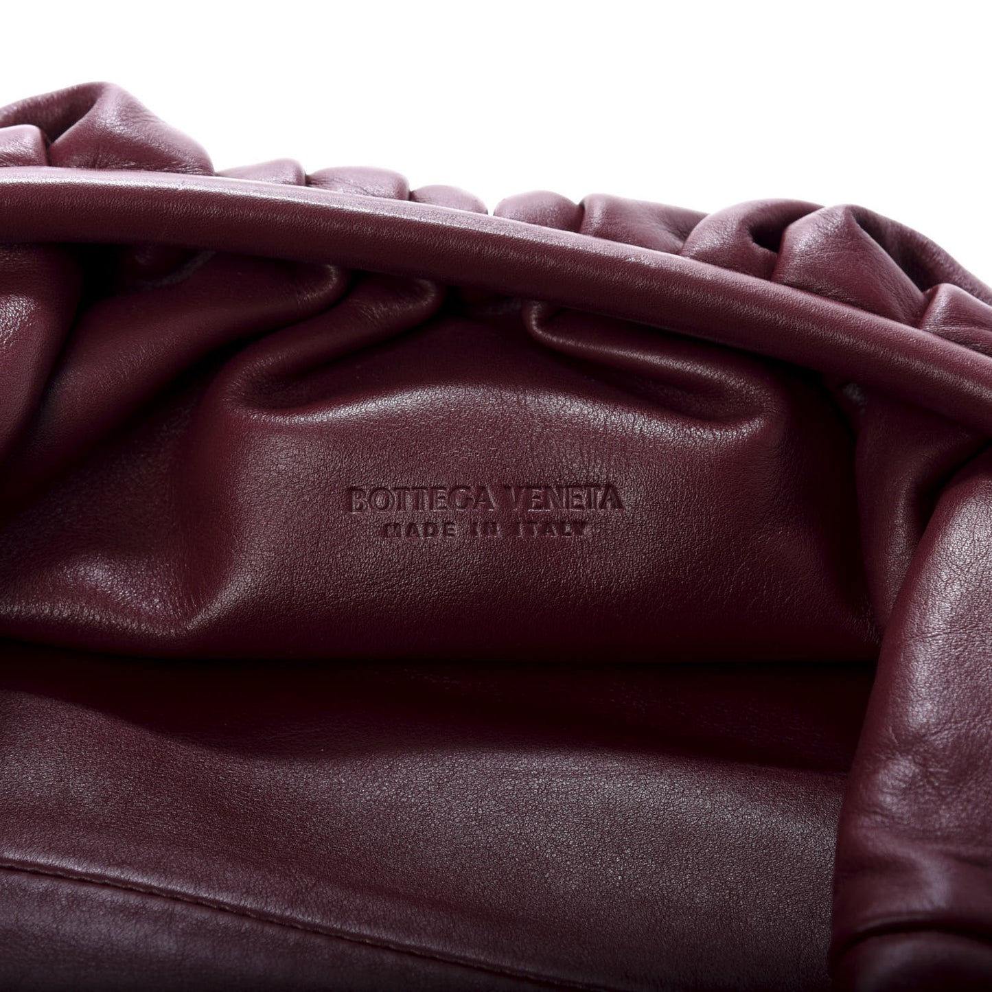 Smooth Butter Calf The Pouch Oversized Clutch Bordeaux
