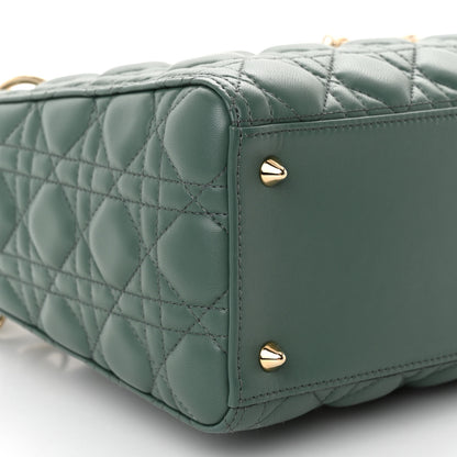 Christian Dior Lambskin Cannage Medium Lady Dior Orage 8 of 9