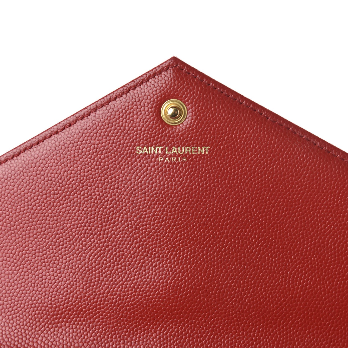 Grain De Poudre Matelasse Chevron Monogram Chain Wallet Red