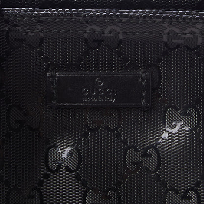 Gucci Imprime Monogram Medium Flat Messenger Bag Black 7 of 8