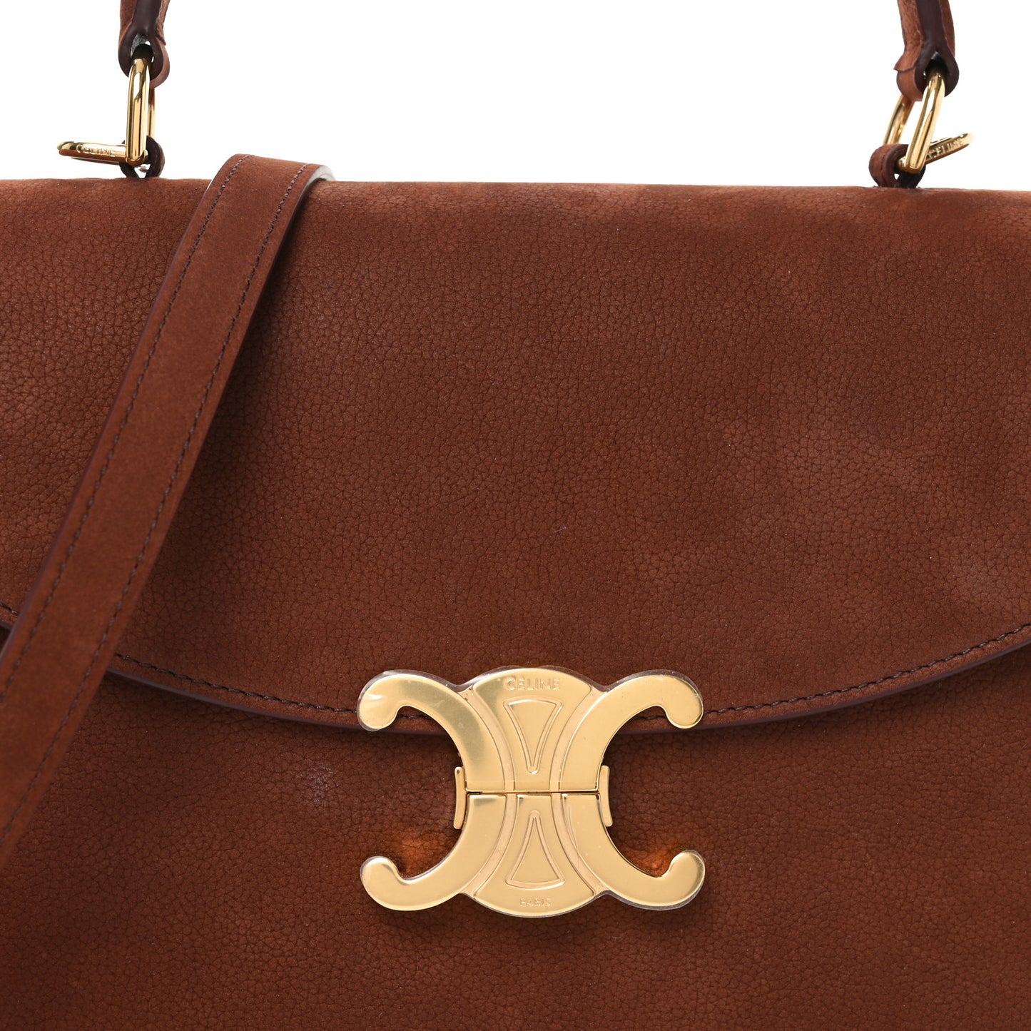 Grained Nubuck Calfskin Medium Nino Chestnut