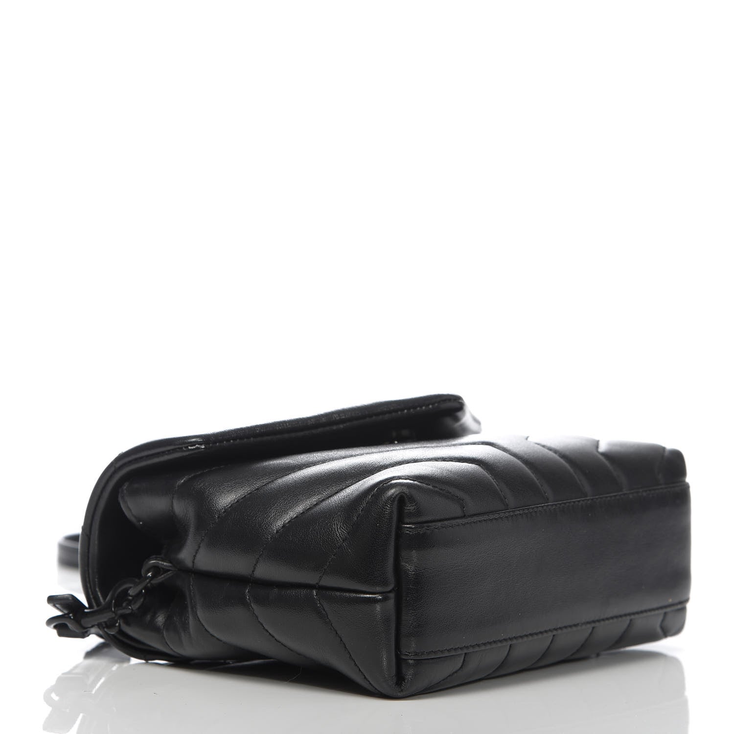 Saint Laurent Calfskin Y Quilted Monogram Toy Loulou Crossbody Bag Black 4 of 12