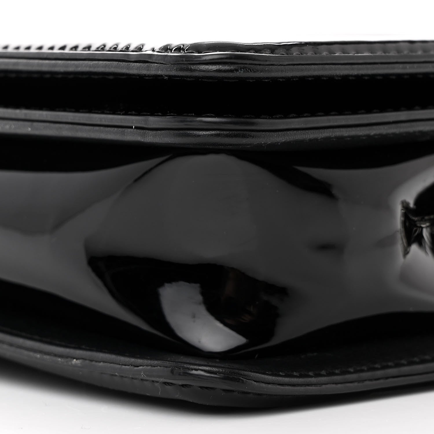 Chanel Patent Calfskin Quilted Boy Clutch With Removable Chain Black 10 of 10